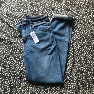 AE stretch mom jeans